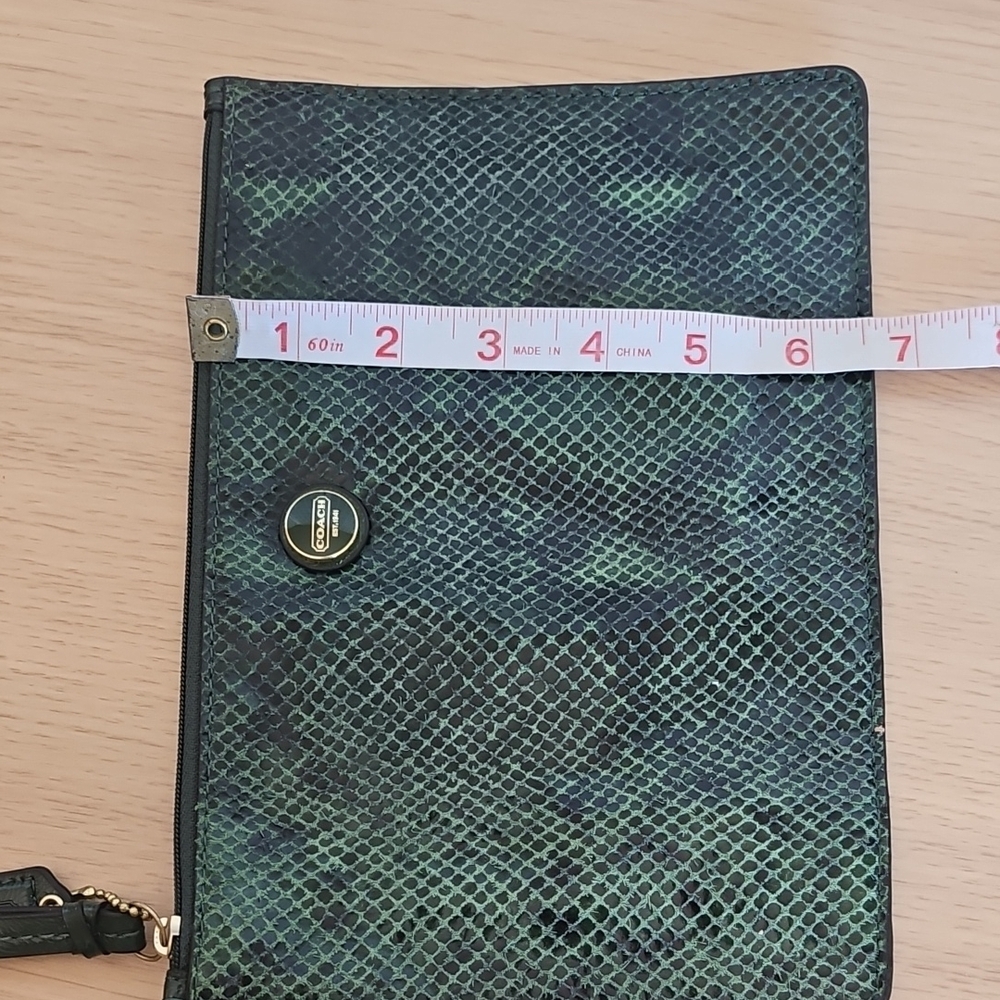 Coach Emerald Snakeskin Wristlet - Picture 6 of 6